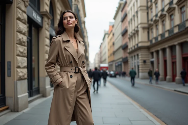 Femme élégante dans la rue urbaine moderne
